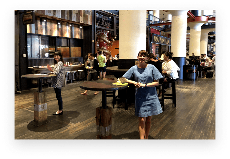 The Everyday Industries team conducting a guerrilla usability test inside Ponce City Market in Atlanta, GA.