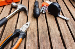 Tools on a table.