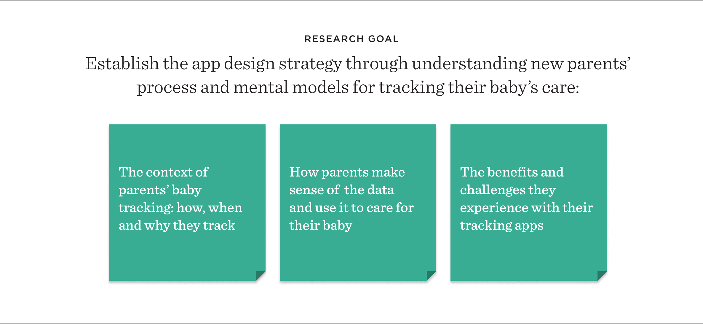 Nara user research objectives were outlined and shared with the team before starting the project